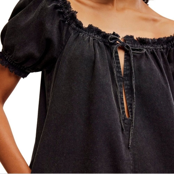 We The Free Free People Daisy Denim Black Romper XL - Picture 4 of 16